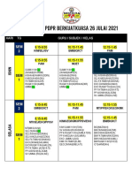 Jadual PDPR Terkini