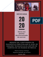 Reporte Del Cuestionario de Diagnóstico para Evaluar El Nivel de Madurez Tecnológica en Gestión de Acervos de Los Museus de México