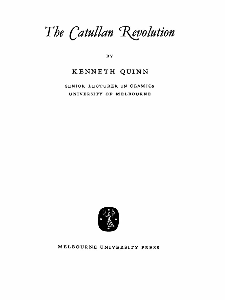 The Catullan Revolution in Poetry | PDF | Poetry | Epic Poetry