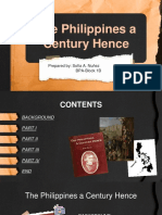 The Philippines A Century Hence: Prepared By: Sofia A. Nuñez BPA-Block 1B