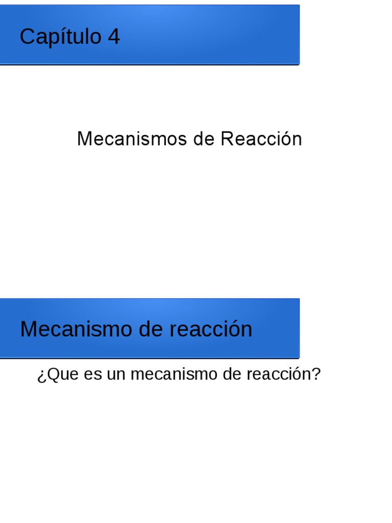 2) Mecanismos de Reaccion PDF Cinética química Equilibrio químico