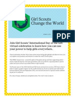 Join Girl Scouts' International Day of The Girl Virtual Celebration To Learn How You Can Use Your Power To Help Girls Everywhere