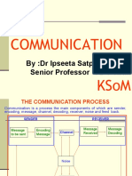 Communication Ksom: By:Dr Ipseeta Satpathy, D.Litt Senior Professor OB & HRM