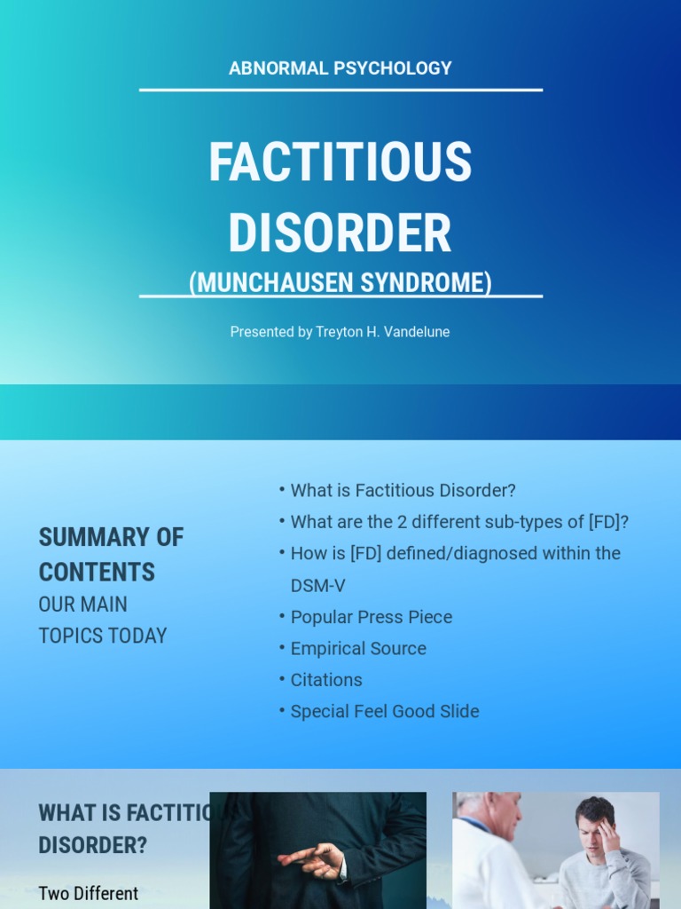 Factitious Disorder Psychology – TAWCI