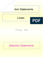 Selection Statements and Loops in Java