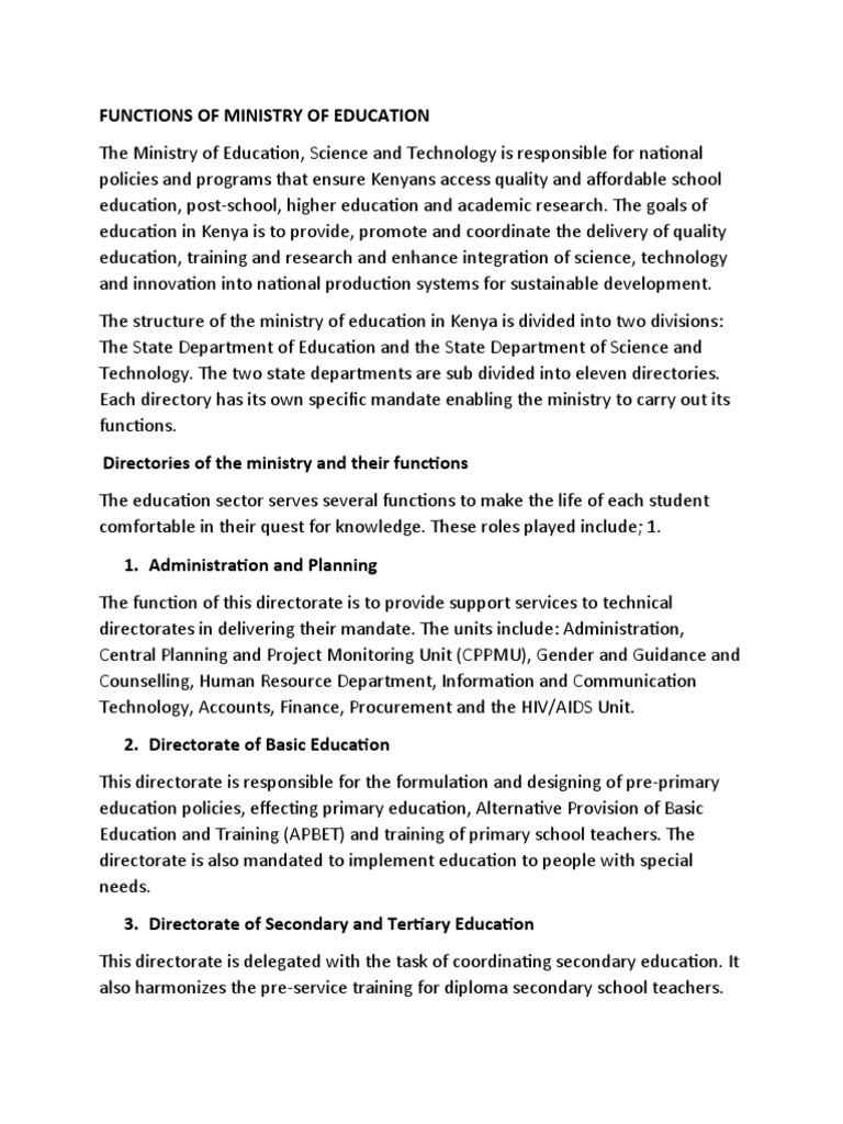 Functions of The Board of Management PDF Vocational Education