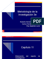Metodología de La Investigación 3e: Roberto Hernández Sampieri Carlos Fernández Collado Pilar Baptista Lucio