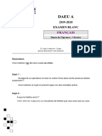 Examen Blanc Français 2020