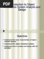 Introduction To Object Orientation System Analysis and Design