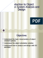 Introduction To Object Orientation System Analysis and Design