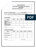 Air University:: M. Hamza Amin 191862 To Observe The Behavior of A Full Wave Bridge Rectifier