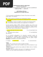 ANTÍGONA de Sófocles.  Prueba de lectura crítica