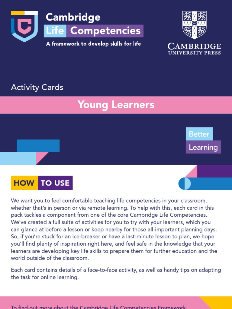 Activity Cards for Young Learners | PDF | Learning | Vocabulary