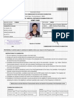 Engineering / Medical Entrance Examinations 2011: Admit Card