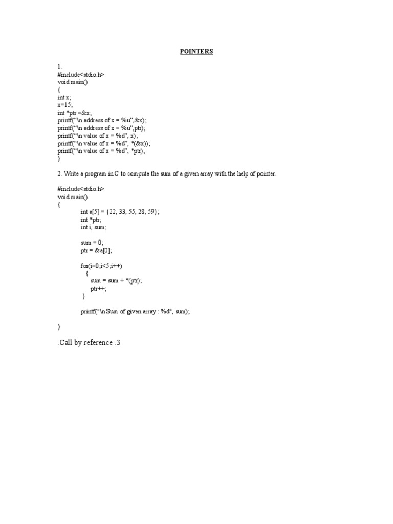 Pointers | PDF