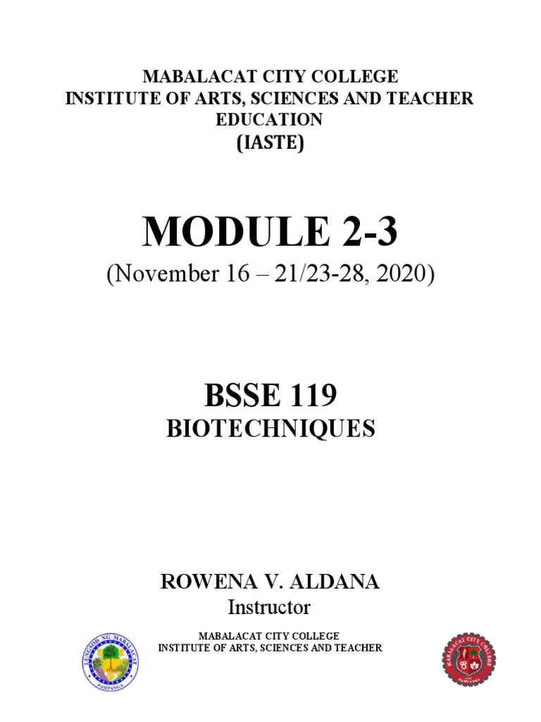 Module 2-3: BSSE 119 | PDF | Staining | Histology