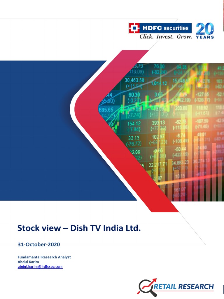 Stock View Dish TV India LTD 311020 PDF Subscription Business