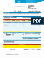 Nota fiscal de energia elétrica com detalhes de consumo e valores