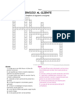 Servicio Al Cliente Crucigrama PDF