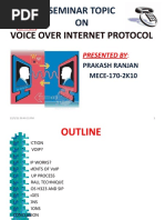 Seminar Topic ON: Voice Over Internet Protocol