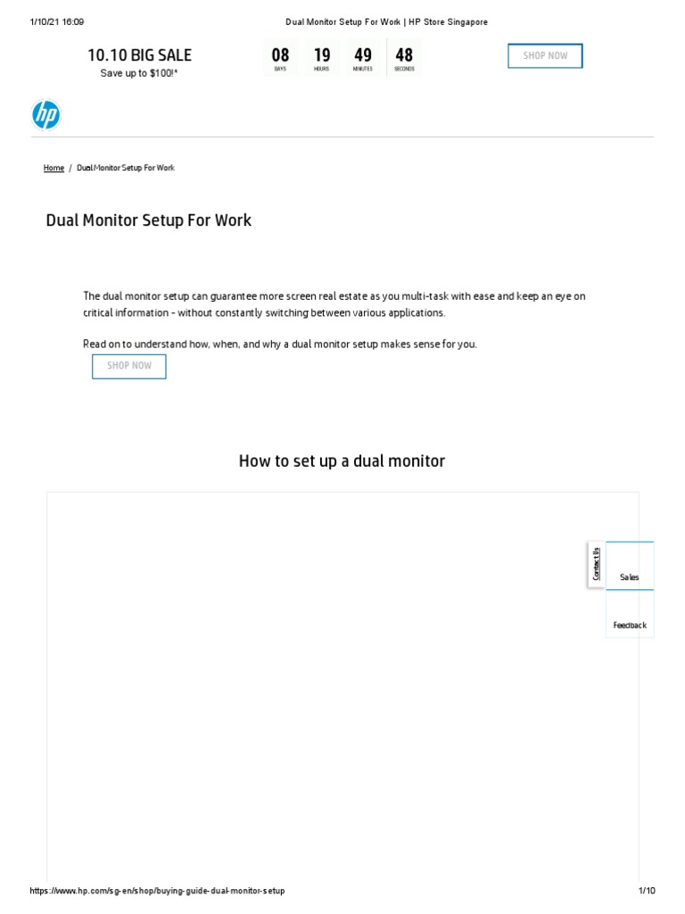 DOC05 Dual Monitor Setup For Work - HP Store Singapore | PDF | Computer