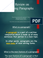 A Review On Making Paragraphs