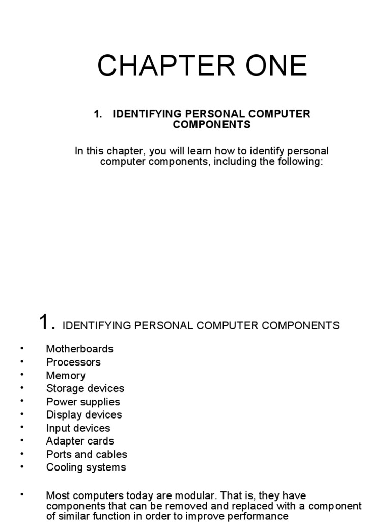 Motherboard Components Overview | PDF | Random Access Memory | Central ...