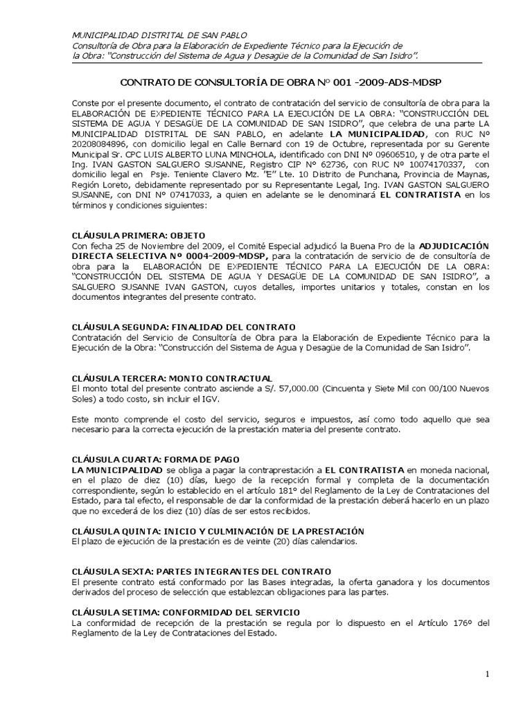 Ads-4-2009-Mdsp-Contrato U Orden de Compra o de Servicio | PDF ...