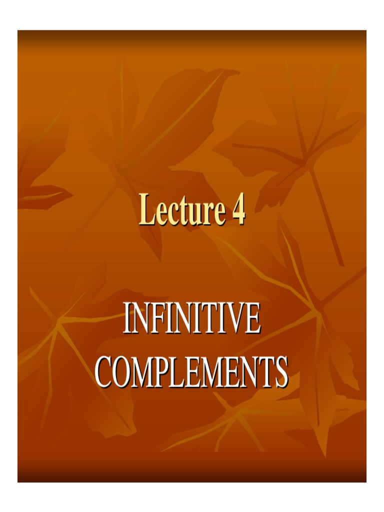 Infinitive vs. THAT Complements | PDF | Subject (Grammar) | Clause