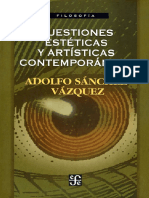 Cuestiones Estéticas y Artísticas Contemporáneas - Adolfo Sánchez Vázquez
