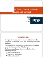 Online Sales Force, Online Customer Service and Support: Sabitha Z.B Mba (Ib) Class No:19