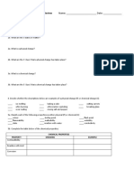 Part 1: Chemistry: SCH3U - Grade 9 & 10 Chemistry Review Name: - Date