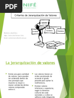 Jerarquizacion de Valores