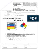 HS-17 Detergente Liquido Lavaloza Citrus.