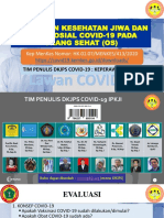 Materi 1 - DKJPS COVID-19 Pada Orang Sehat (Ns. Linda Dwi Novial Fitri, M.Kep., SP - Kep.J)