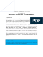 Pautas para La Creación de Un Texto Argumentativo