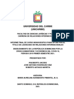 Informe Final Endeudamiento de la Republica Dominicana por la crisis humanitaria y economica del covid-19, perioro 2019 primer semestre 2021