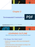Environmental Constraints On Managers