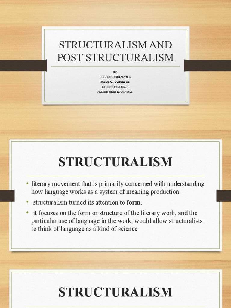 Structuralism and Post Structuralism PDF One Thousand And One Nights Poetry