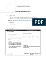 Detailed Lesson Plan: I. Objectives at The End of The Period, The Students Should Be Able To