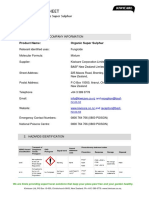 Safety Data Sheet: Product Name: Organic Super Sulphur