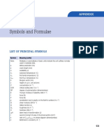 Symbols and Formulae: List of Principal Symbols