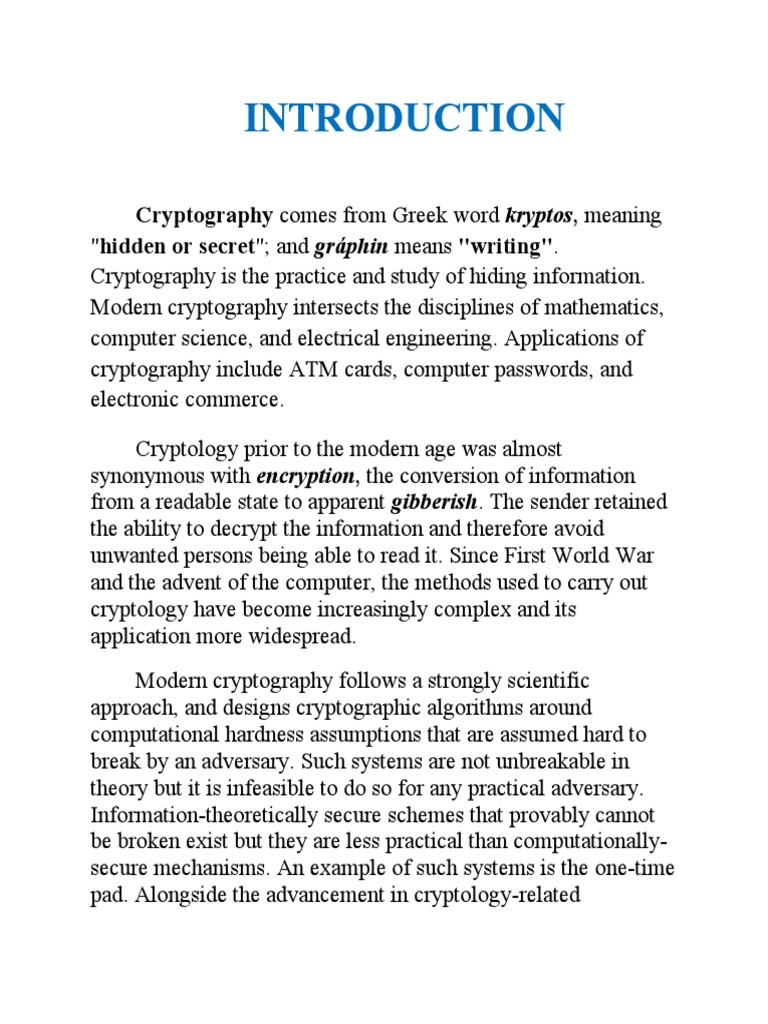 cryptographic based research papers