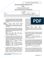 Práctica de Estadística Aplicada: Pruebas de bondad de ajuste, independencia y homogeneidad