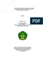 Penerapan Model Problem Based Learning (PBL) Terhadap Hasil Belajar Matematika Siswa SMPN 1 Simeulue Tengah