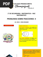 2° de Secundaria - Matematica - Raz Matematico: Problemas Sobre Fracciones Ii