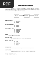 Computer Fundamentals