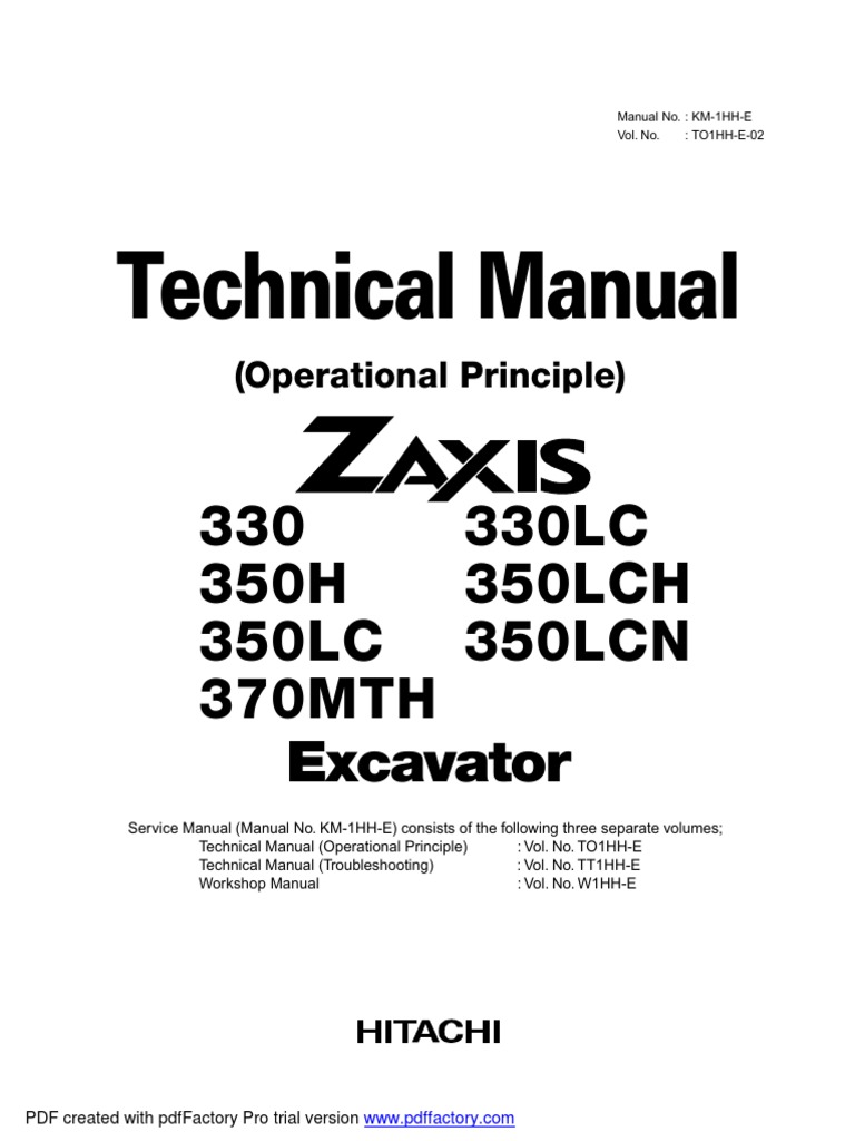 Manual de Reparacion Hitachi 330LC | PDF | Mechanical