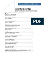 50 Essential Excel Tips