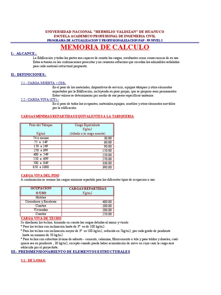 Memoria de Calculo Estructuras | PDF | Academia | Science
